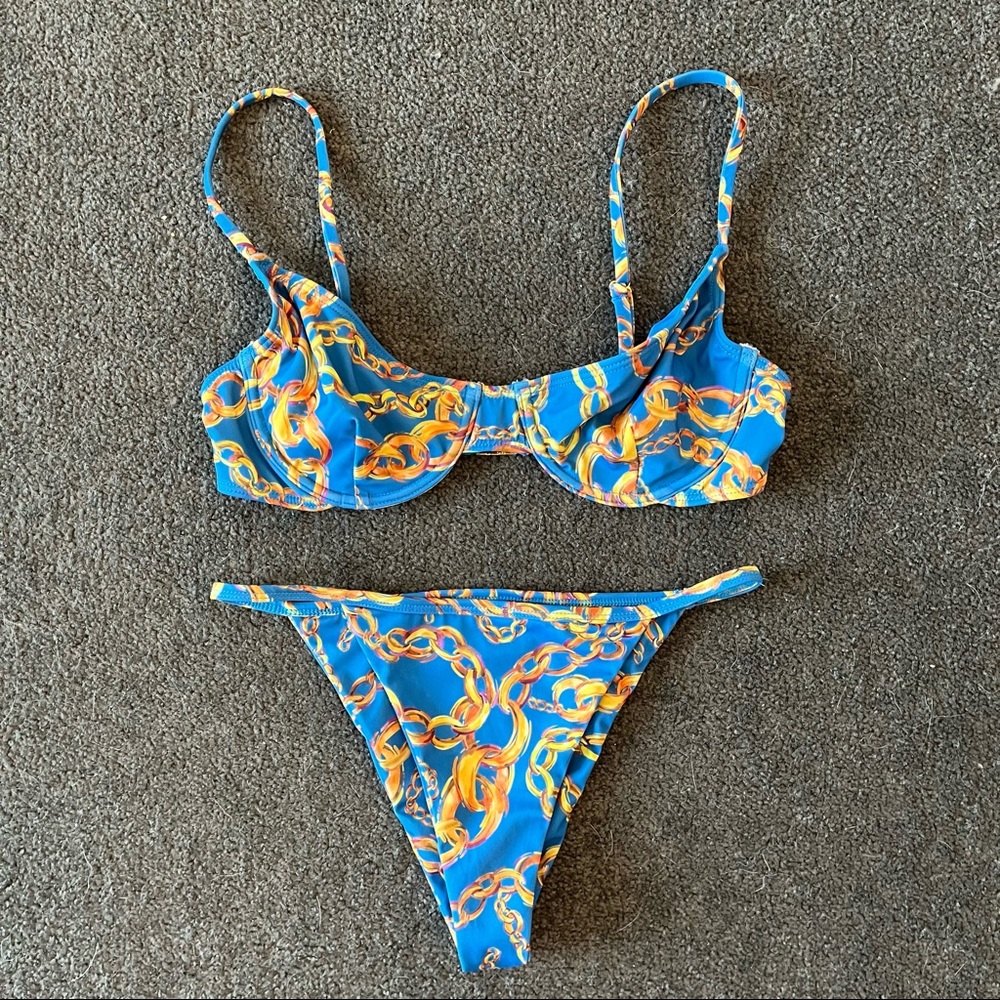 Bayu The Label Blue Chain Bikini